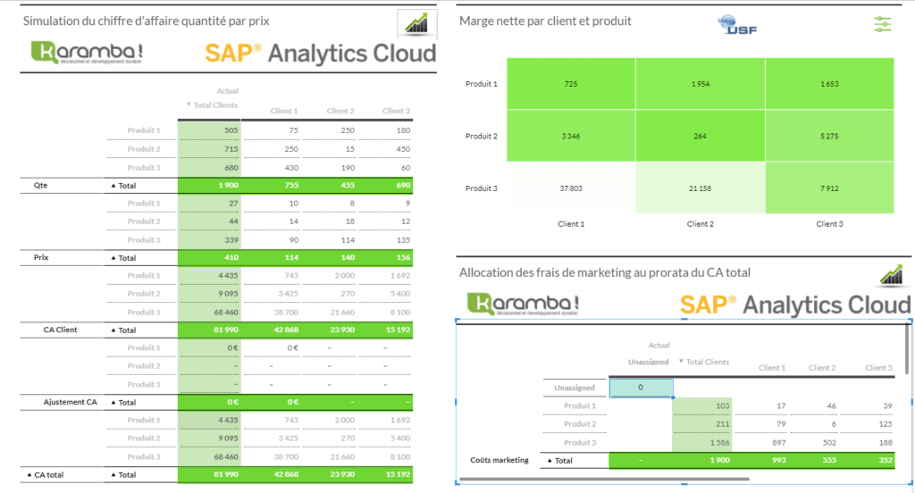 Entering - allocation in SAP Analytics Cloud